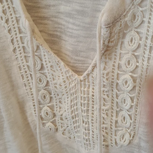 Maurice's Cream Boho Tie Tank ~ L - Picture 4 of 4